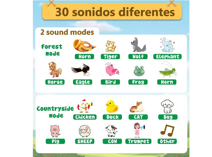 Foto 3 | Xtellar Trompeta Educativa Interactiva Para Niños - Sonidos De La Naturaleza Y Animales