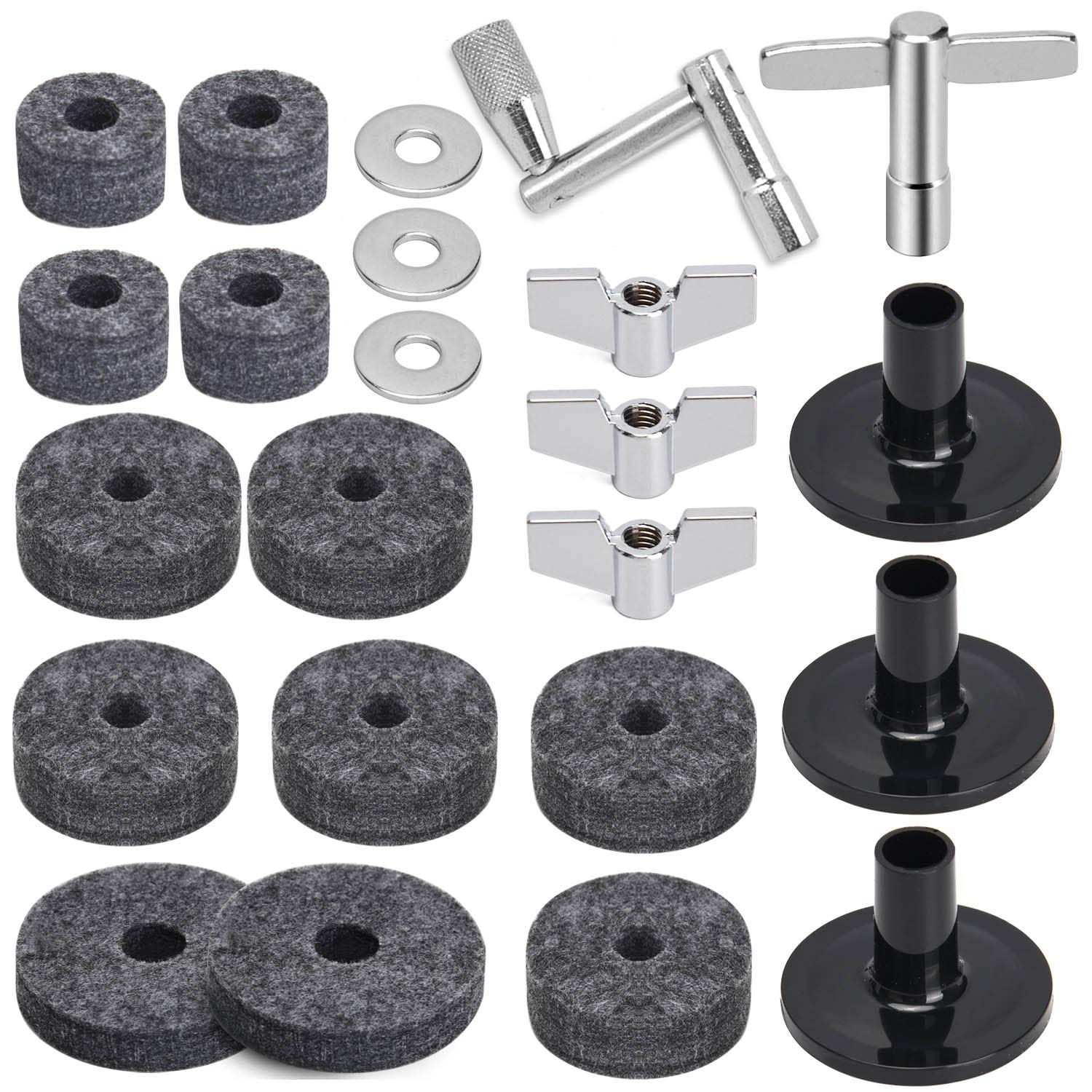 Foto 2 pulgar | Juego De Accesorios Para Platillos Facmogu  23 Piezas  Con Fieltros Para Soporte Para Platillos - Venta Internacional.