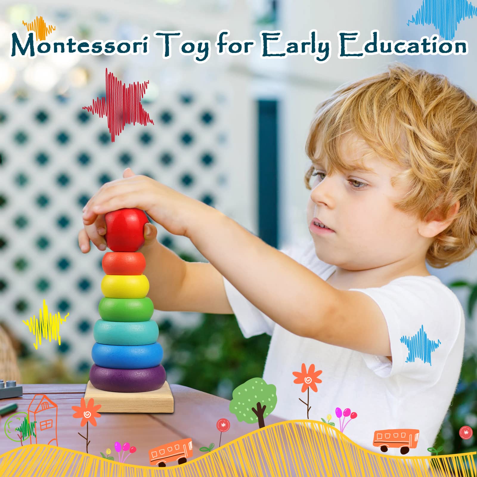 Foto 4 | Venta Internacional - Instrumentos Musicales Looikoos Set de Percusión de Madera para Niños Pequeños