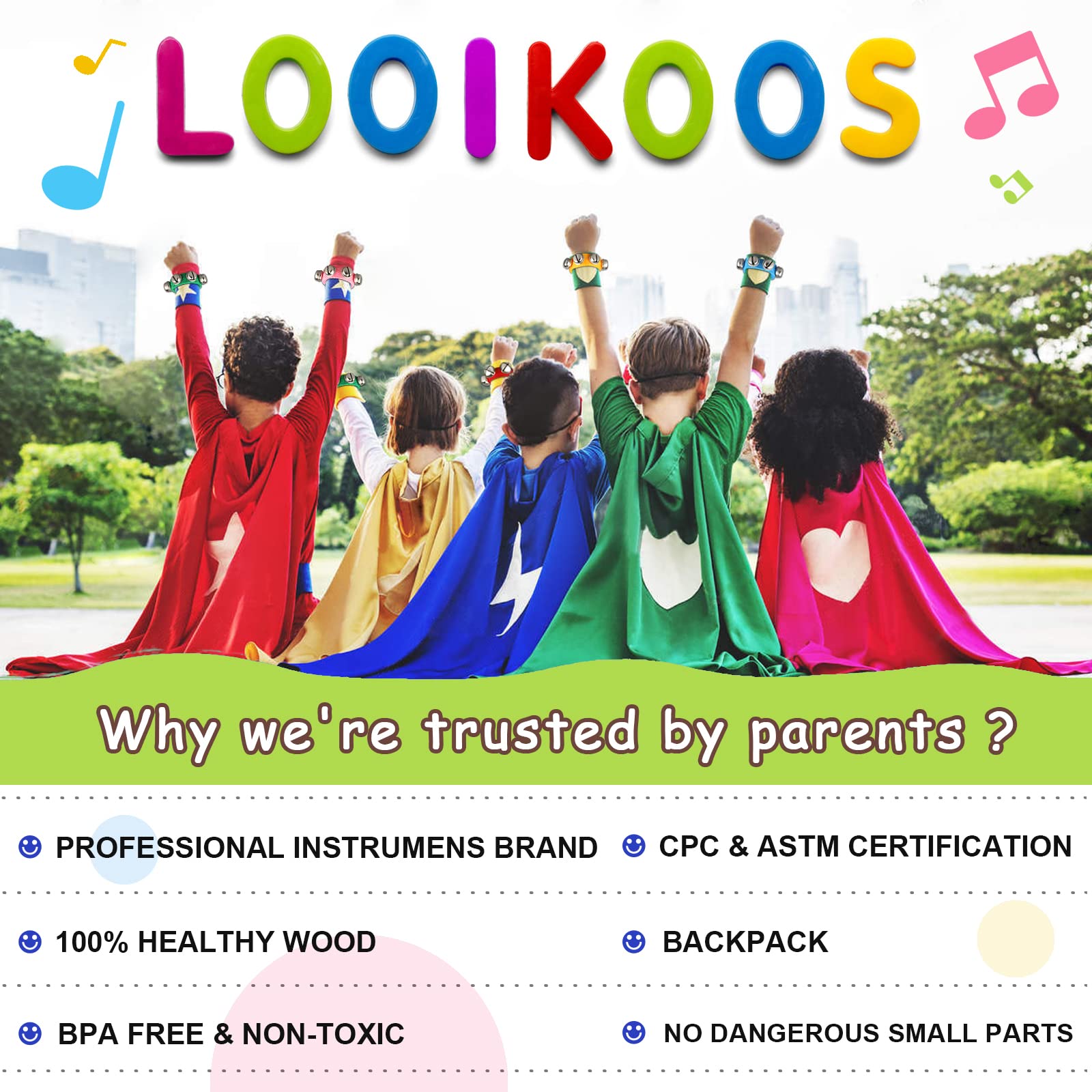 Foto 6 pulgar | Venta Internacional - Instrumentos Musicales Looikoos Set de Percusión de Madera para Niños Pequeños