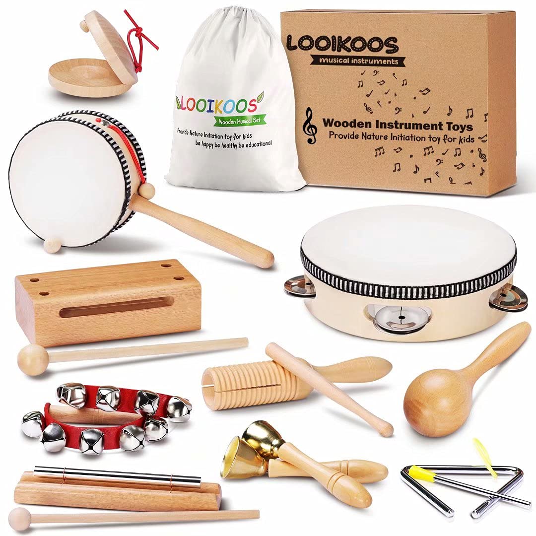 Foto 2 pulgar | Venta Internacional - Instrumentos Musicales Looikoos Juguete de Madera Natural con Bolsa para Niños