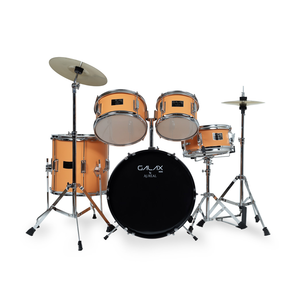 Foto 2 pulgar | Batería Acústica Aureal Galax Naranja para Niños