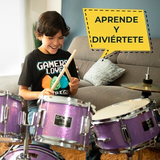 Foto 5 | Batería Acústica Aureal Galax Púrpura para Niños