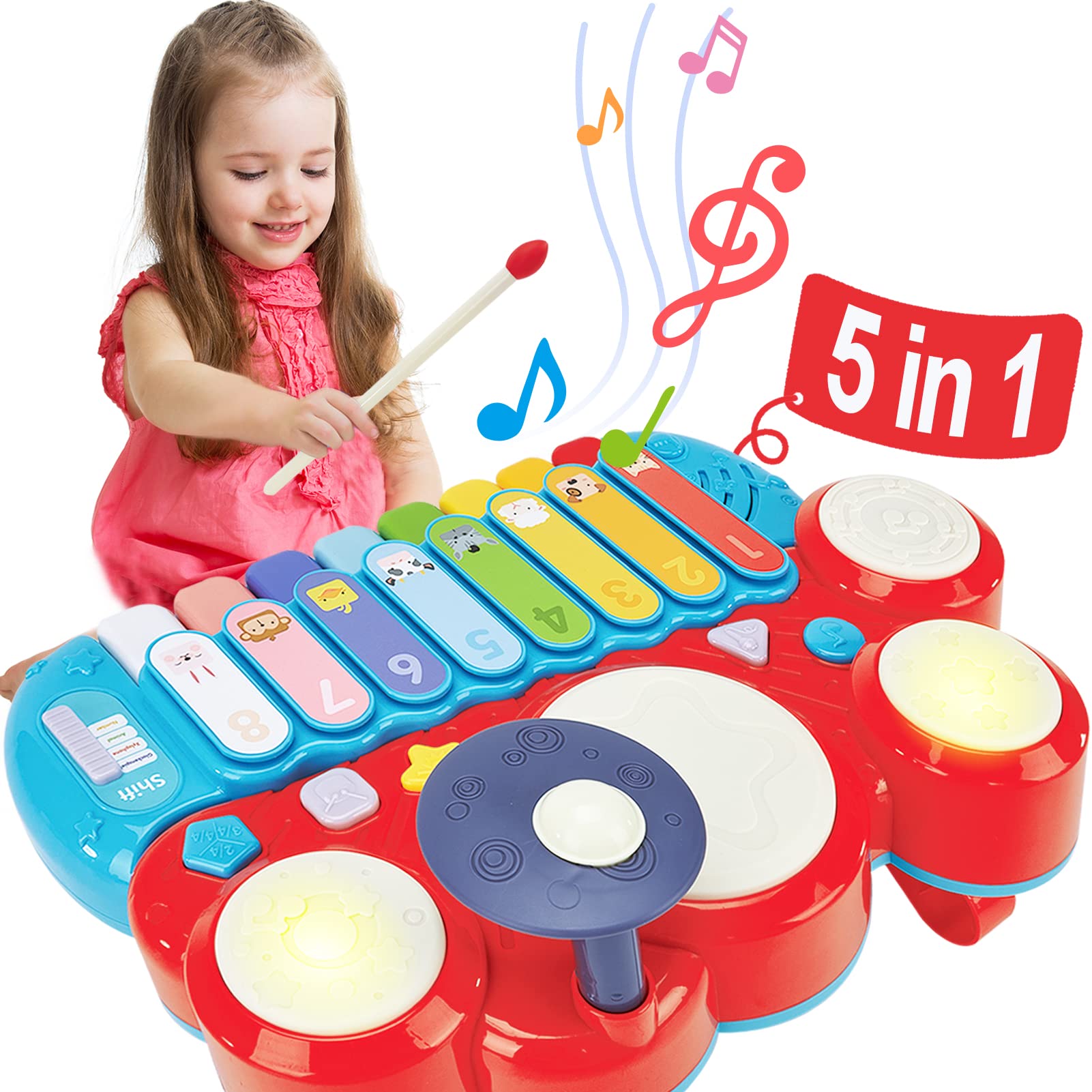 Foto 2 pulgar | Juguete Musical Hahaland Para Niña De 1 A 3 Años Con Piano Y Batería - Venta Internacional