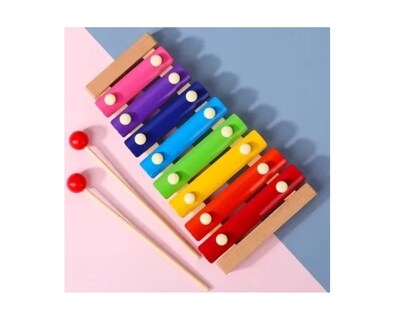 Foto 2 | Xilófono de Juguete de Madera Multicolor 8 Notas - Venta Internacional