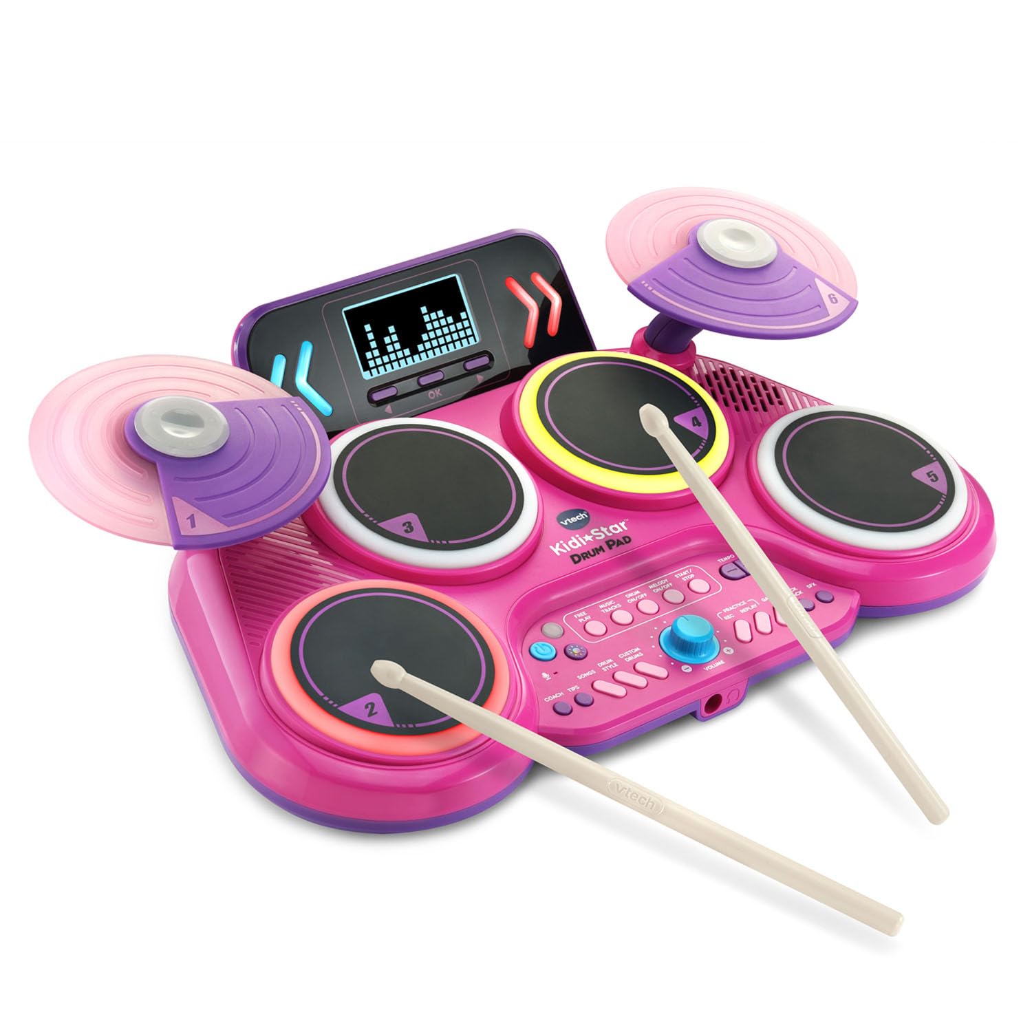 Foto 2 pulgar | Tambor Pad Vtech Kidi Star Pink Con 20 Sonidos Estilo Batería - Venta Internacional.