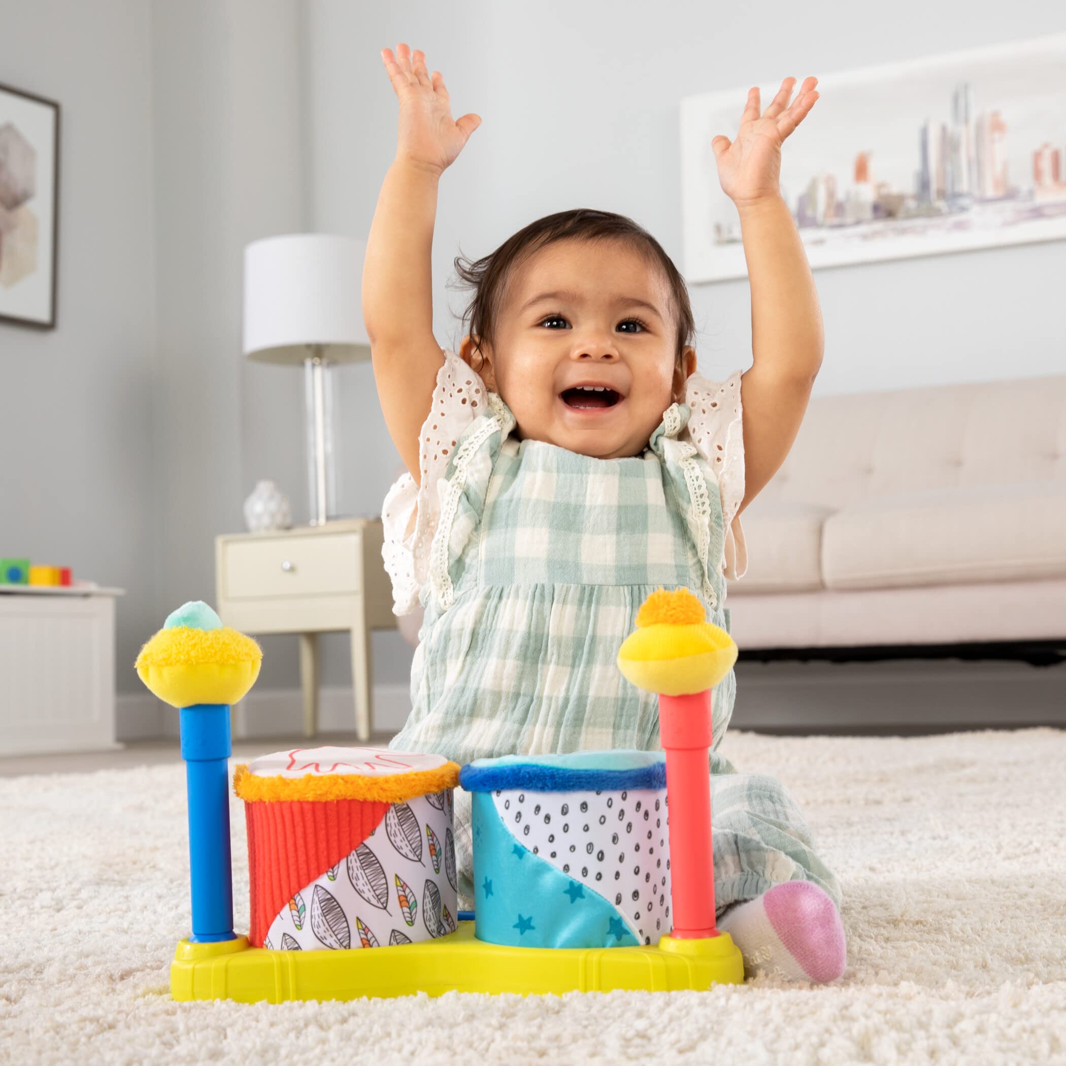 Foto 4 pulgar | Juguete Sensorial Para Bebés Lamaze Squeeze Beats First Drum Set - Venta Internacional.