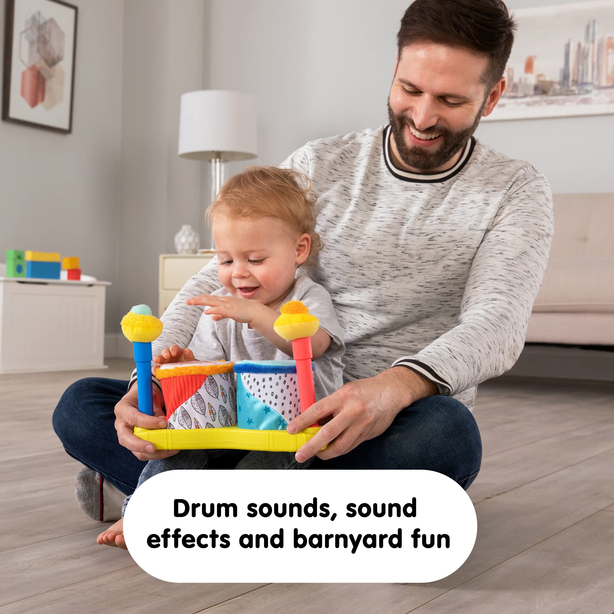 Foto 5 pulgar | Juguete Sensorial Para Bebés Lamaze Squeeze Beats First Drum Set - Venta Internacional.