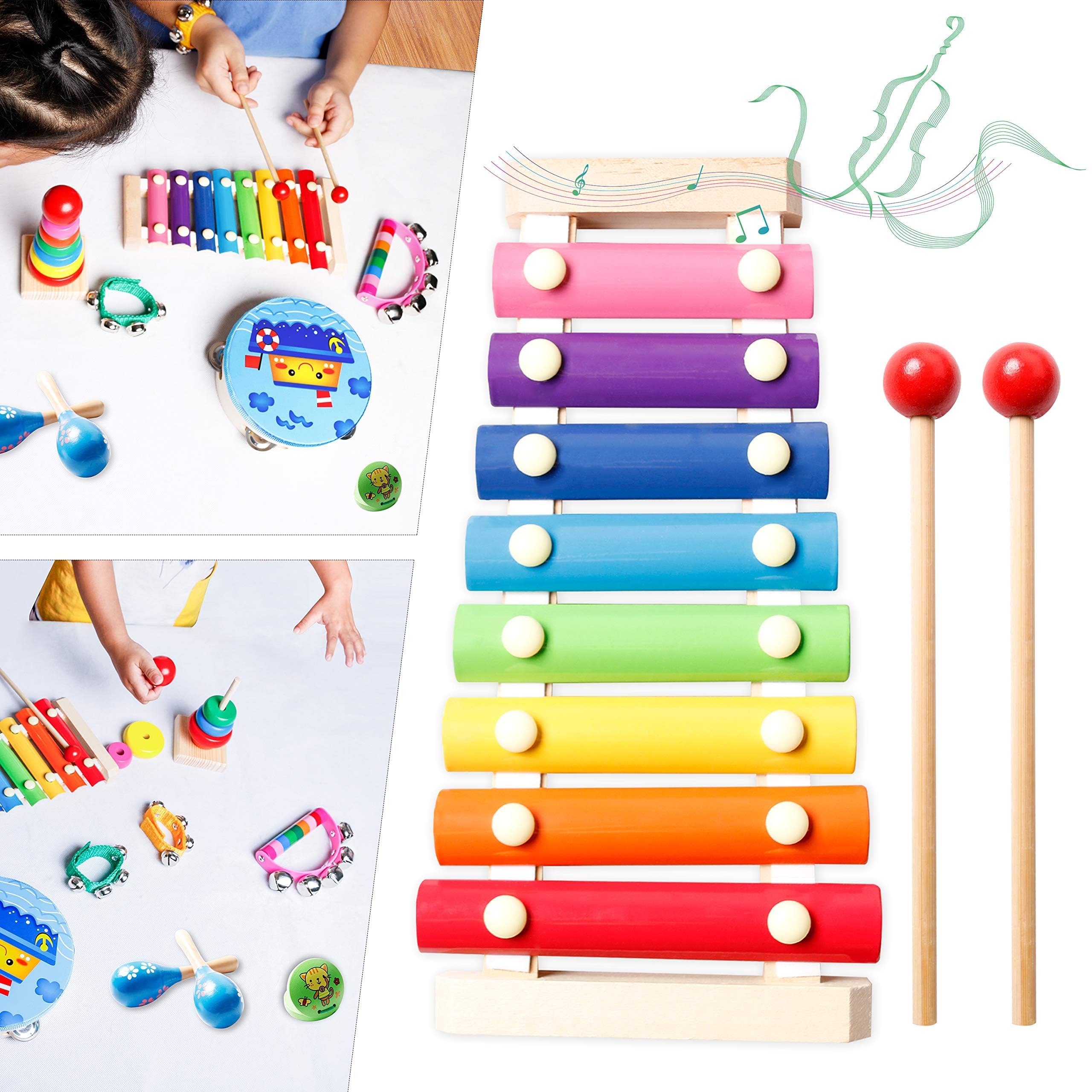 Foto 4 pulgar | Instrumentos Musicales Infantiles Para Niños Pequeños Con Bolsa, 11 Piezas - Venta Internacional.