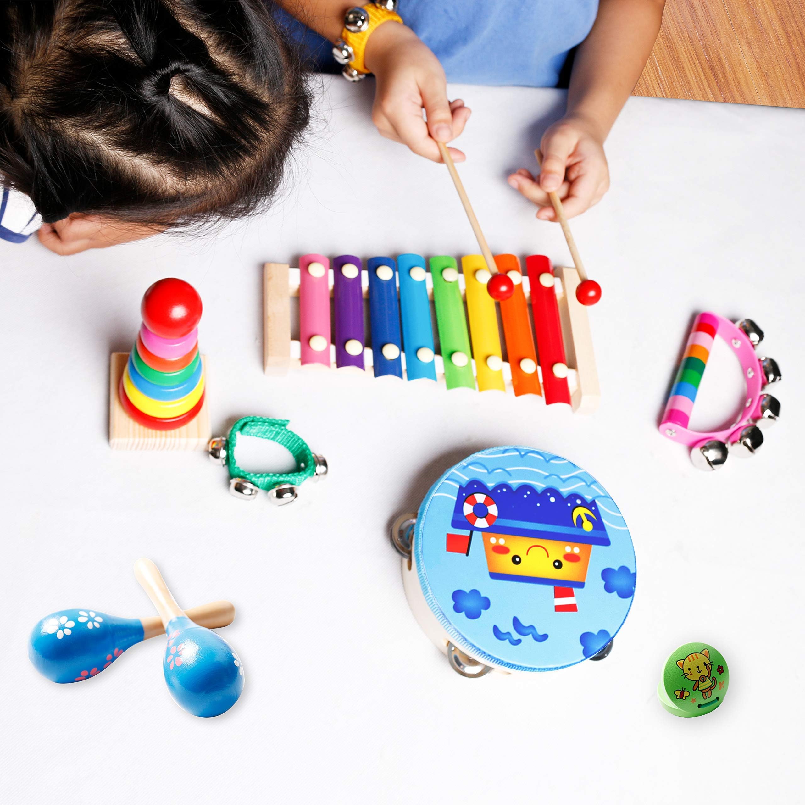 Foto 5 pulgar | Instrumentos Musicales Infantiles Para Niños Pequeños Con Bolsa, 11 Piezas - Venta Internacional.