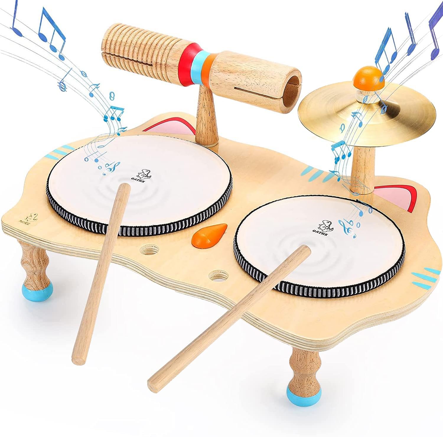 Foto 2 pulgar | Set Musical Oathx Kids Drum Set Montessori Con 6 Instrumentos - Venta Internacional.
