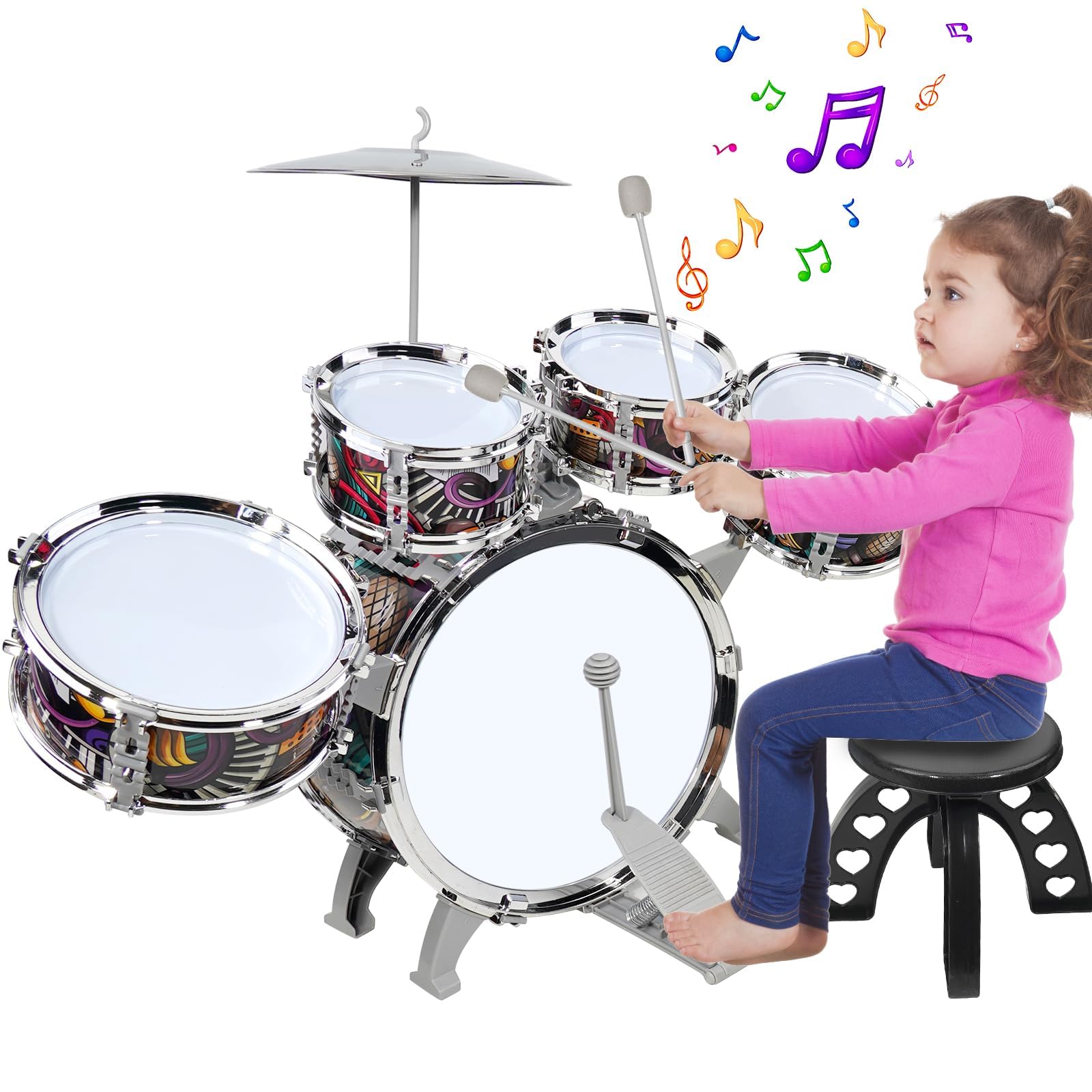 Batería Raimy Toddlers De 5 Piezas High Mini Musical Jazz Kids - Venta Internacional.