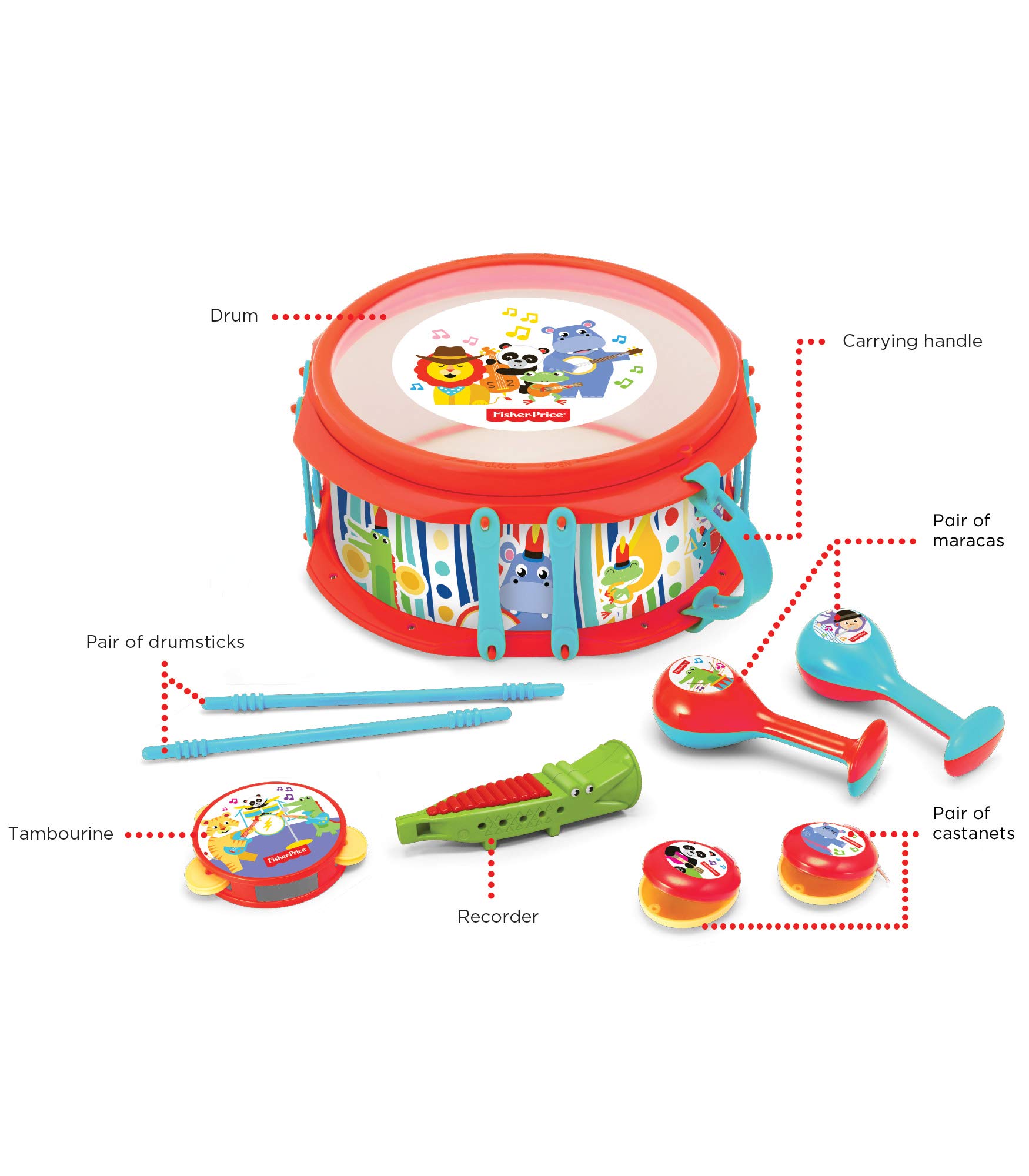 Foto 6 pulgar | Set de Batería Fisher-price Rainforest Musical Band 9 Piezas - Venta Internacional