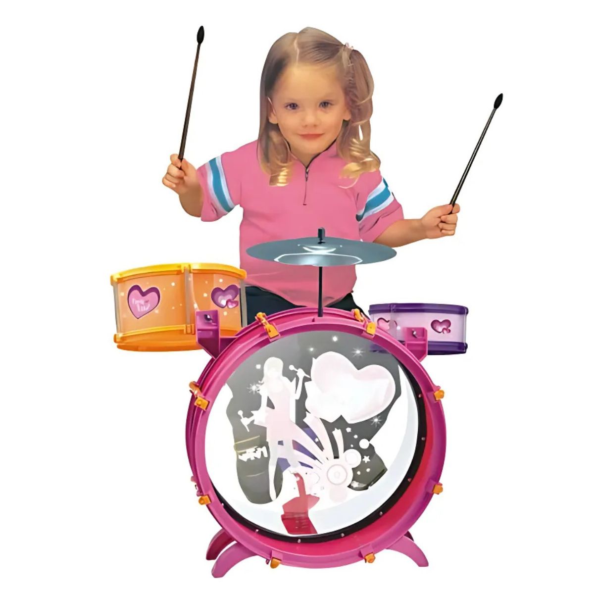 Foto 3 pulgar | Bateria Infantil Mytoy Fiesta Band Rosa