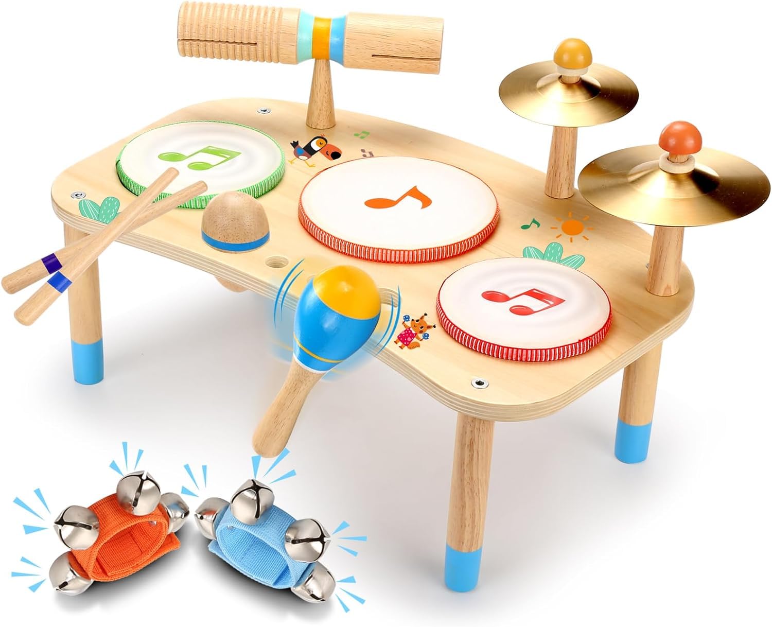 Foto 3 pulgar | Set De Instrumentos Musicales Oathx Kids Drum Set 11 En 1 - Venta Internacional.