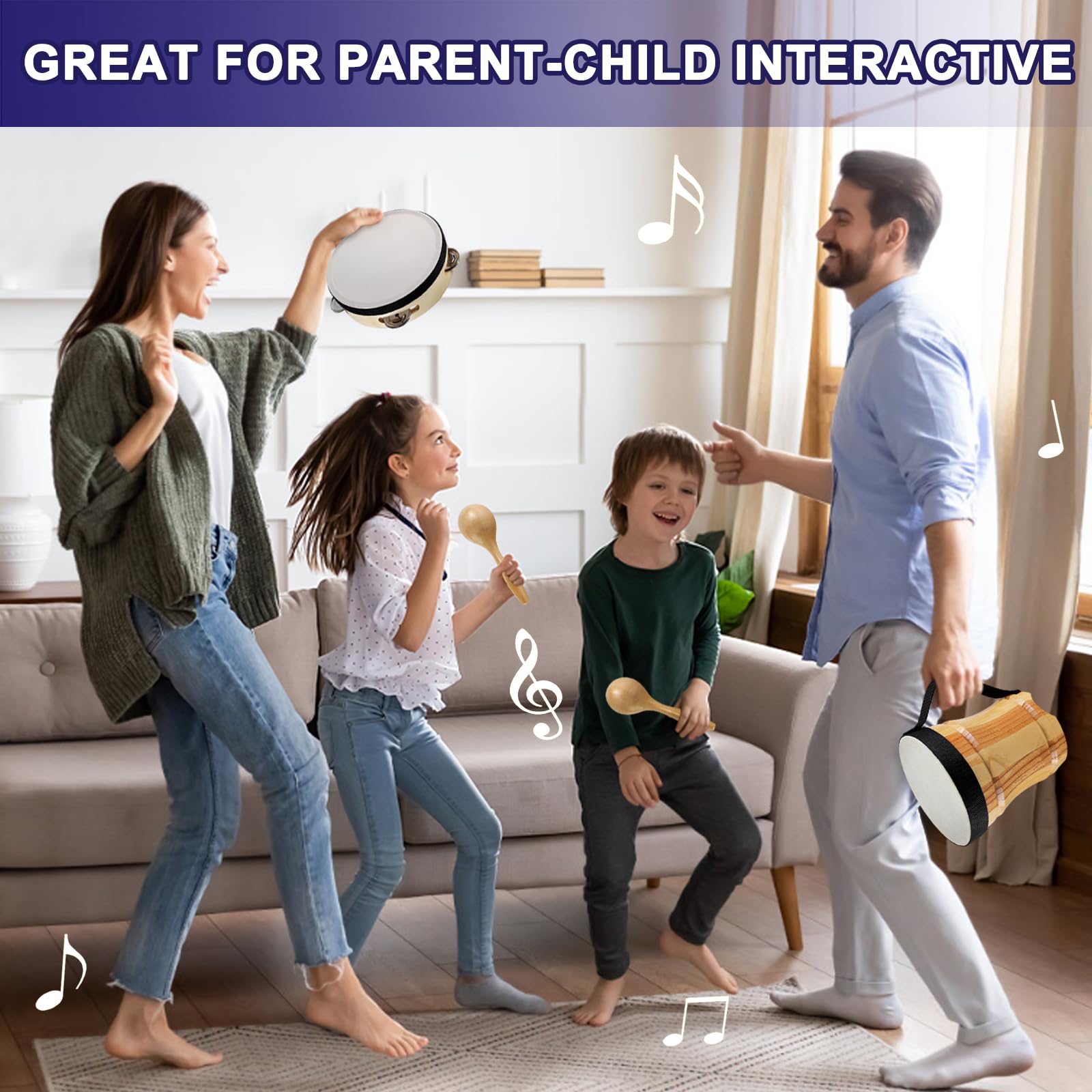 Foto 6 pulgar | Instrumentos Musicales Looikoos Set De Batería De Madera Para Niños De 5 A 9 Años - Venta Internacional.