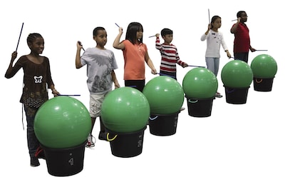 Foto 2 | Juego De 6 Cubos Drum-n-store Sportime, Color Negro, 18 X 12 Cm - Venta Internacional.