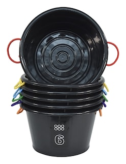 Foto 4 | Juego De 6 Cubos Drum-n-store Sportime, Color Negro, 18 X 12 Cm - Venta Internacional.