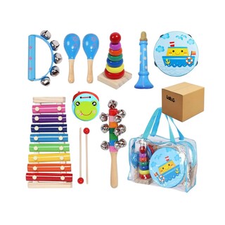 Foto 1 | Instrumentos Musicales Percusión De Madera Para Niños 12pcs Lab.g Azul