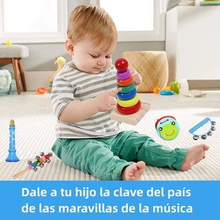 Foto 2 | Instrumentos Musicales Percusión De Madera Para Niños 12pcs Lab.g Azul