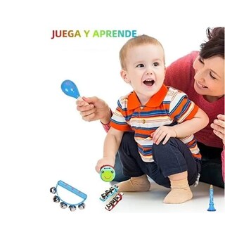Foto 5 | Instrumentos Musicales Percusión De Madera Para Niños 12pcs Lab.g Azul