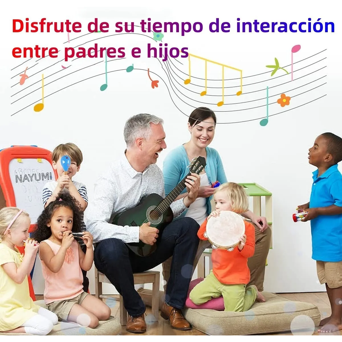 Foto 6 pulgar | Instrumentos Musicales Percusión De Madera Para Niños 22pcs Lab.g Multicolor