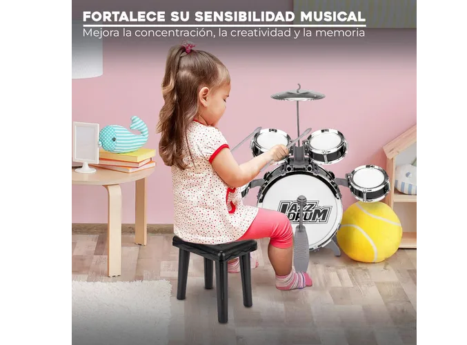Foto 3 | Xtellar Kit Batería De Juguete Musical Infantil - ¡despierta La Estrella De Rock Dentro De Tu Niño!
