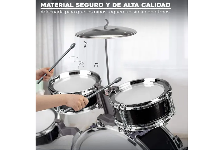 Foto 6 pulgar | Xtellar Kit Batería De Juguete Musical Infantil - ¡despierta La Estrella De Rock Dentro De Tu Niño!