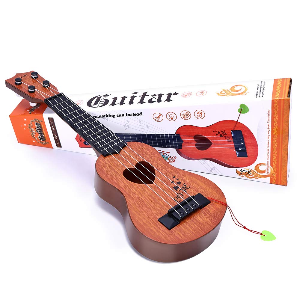 Foto 3 pulgar | Venta Internacional - Ukelele De Juguete Yezi, Instrumento Musical Clásico Para Niños, Color Marrón