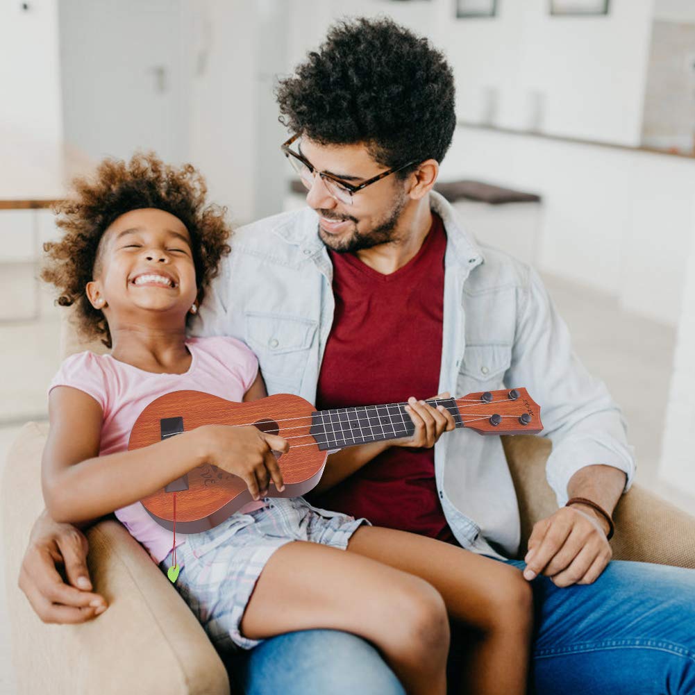 Foto 7 | Venta Internacional - Ukelele De Juguete Yezi, Instrumento Musical Clásico Para Niños, Color Marrón