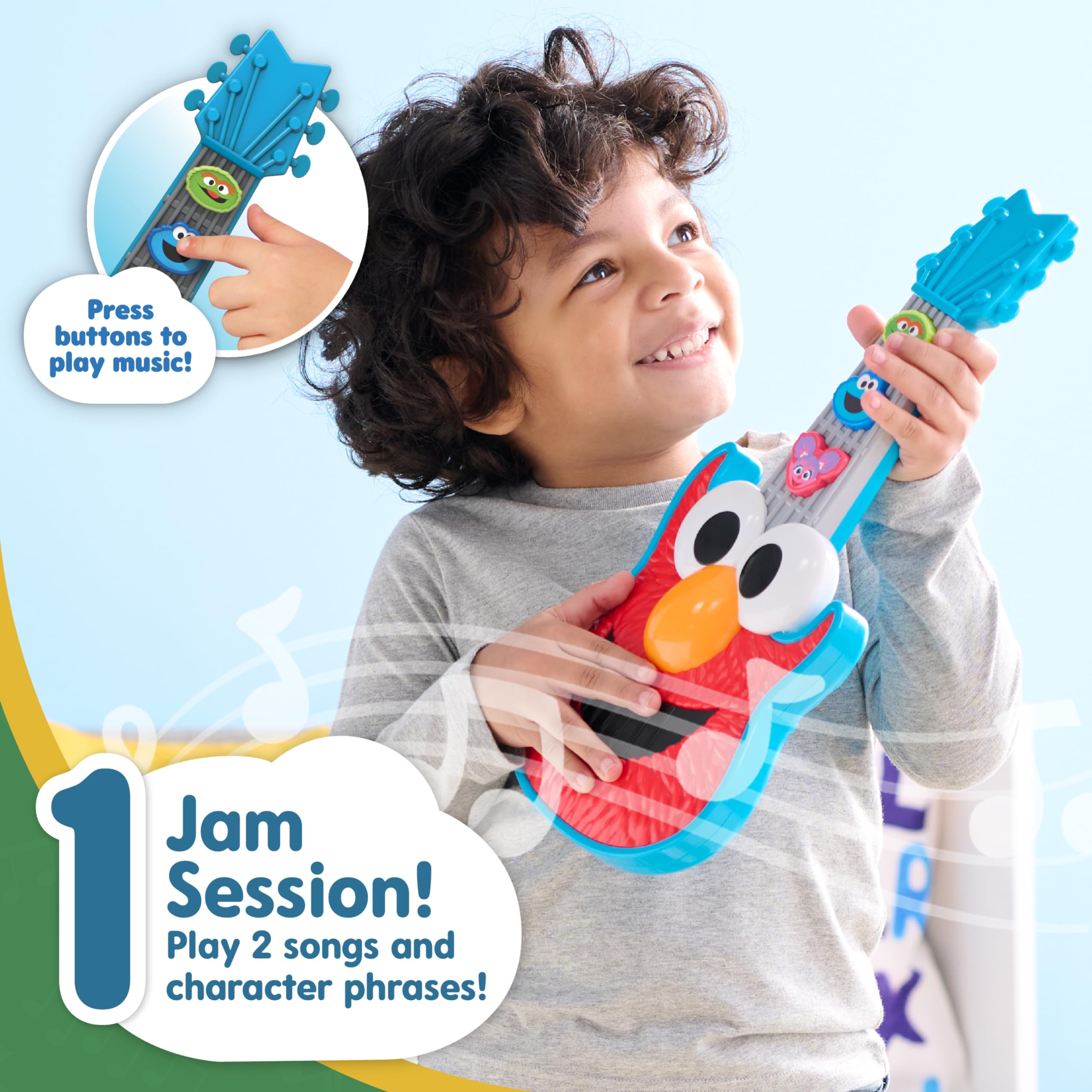 Foto 4 pulgar | Juguete Musical Just Play Sesame Street Rock Con La Guitarra Elmo - Venta Internacional.