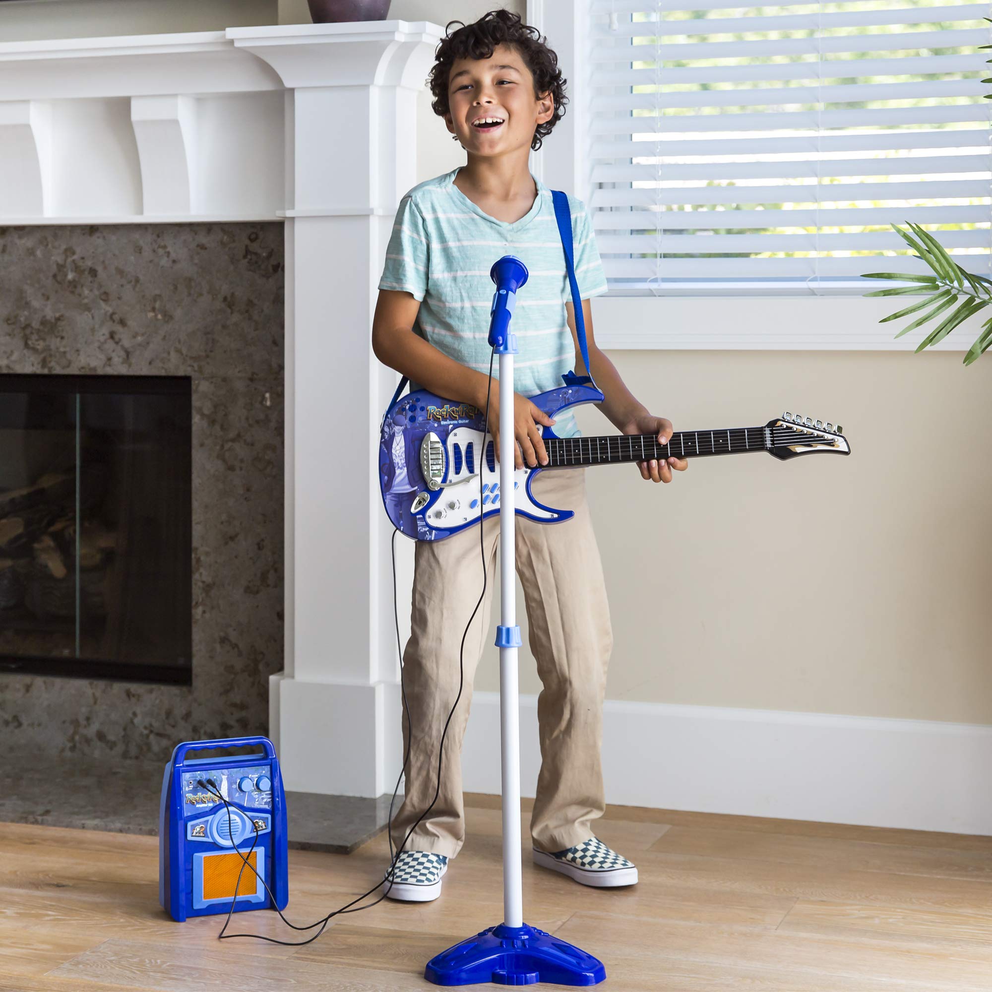 Foto 2 | Guitarra Eléctrica Para Niños Toy Choice Products Con 6 Canciones, Color Azul - Venta Internacional.