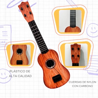 Foto 4 | Guitarra De Juguete De Plástico Resistente Color Madera Con Plumilla