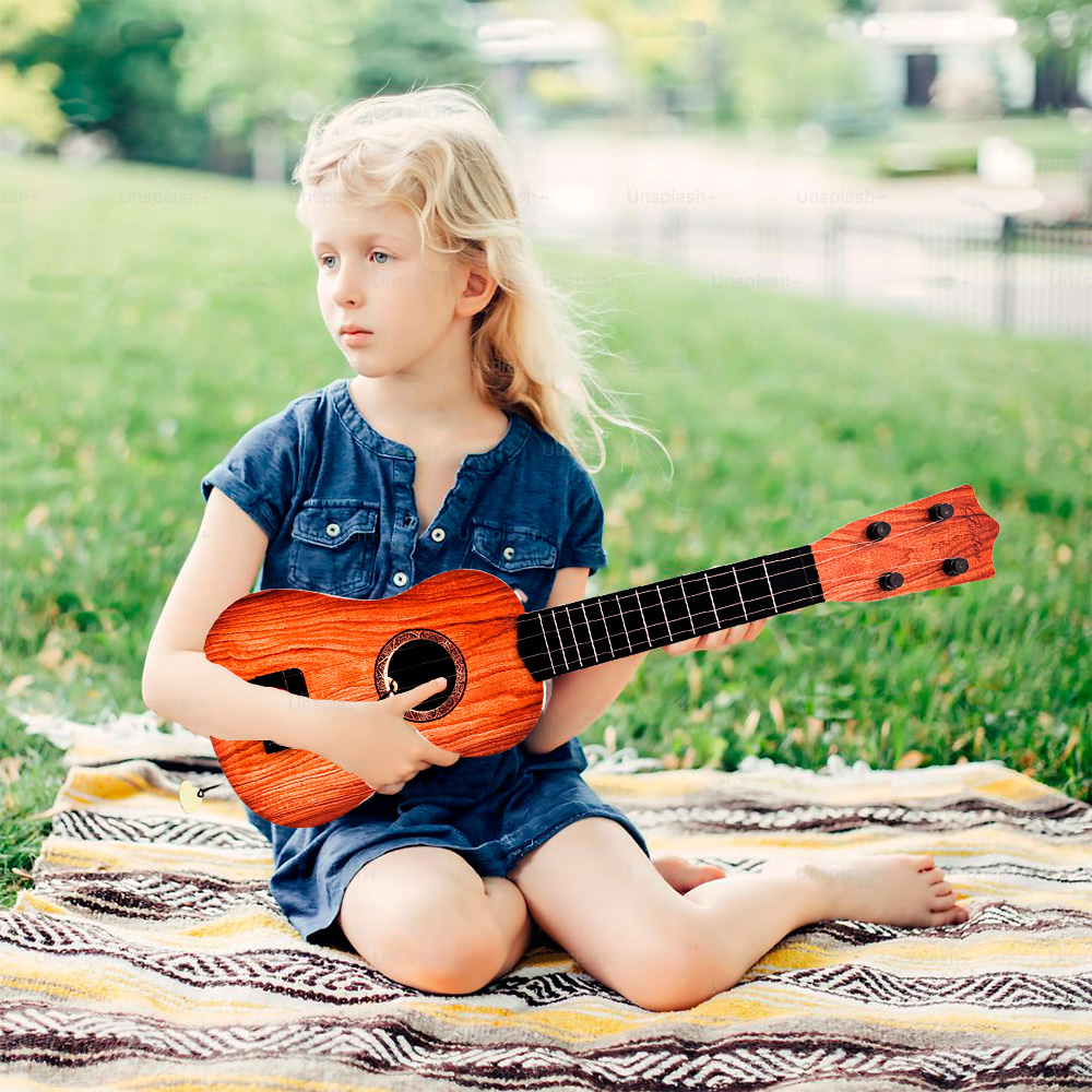 Foto 7 | Guitarra De Juguete De Plástico Resistente Color Madera Con Plumilla