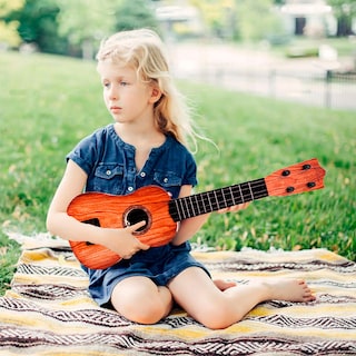 Foto 7 | Guitarra De Juguete De Plástico Resistente Color Madera Con Plumilla