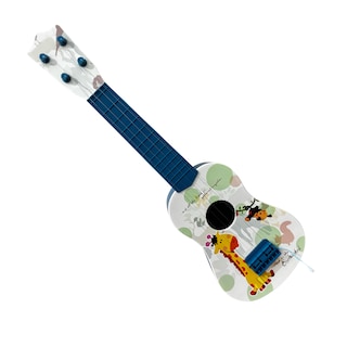 Foto 2 | Guitarra De Juguete Infantil Blanca Con Azul Con Cuerdas Y Plumilla Diseño De Animales