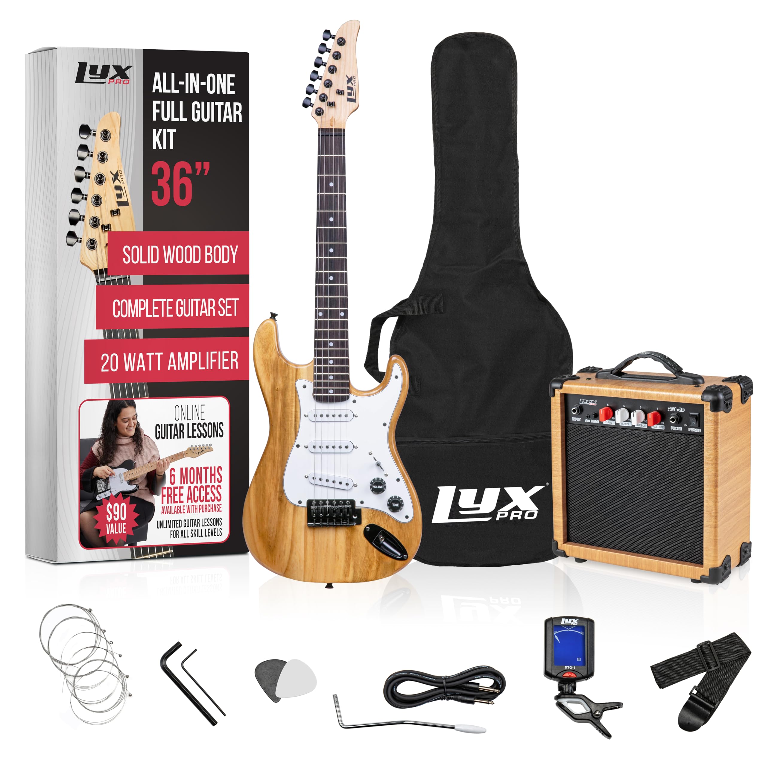 Guitarra Eléctrica Lyxpro De 36 Pulgadas Con Kit Para Niños De Tamaño 3/4 - Venta Internacional.