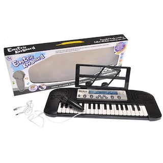 Foto 1 | Piano y Micrófono Infantil de Juguete color Negro 37 Teclas