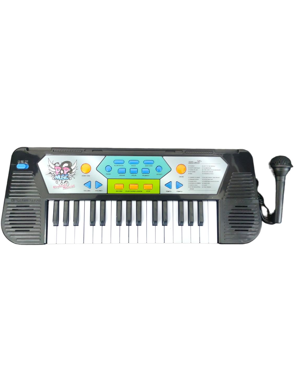 Piano Infantil TS70013 color Negro 32 Teclas Eléctrico de Juguete con Micrófono