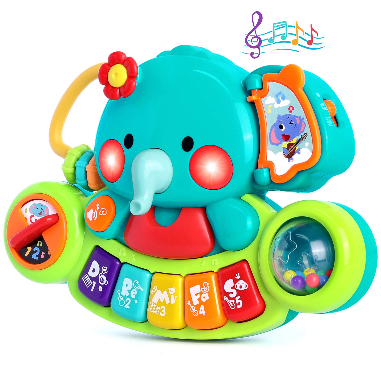 Foto 2 pulgar | Venta Internacional - Piano De Juguete Para Bebés Witalent Elephant Light Up Music De 6 A 12 Meses