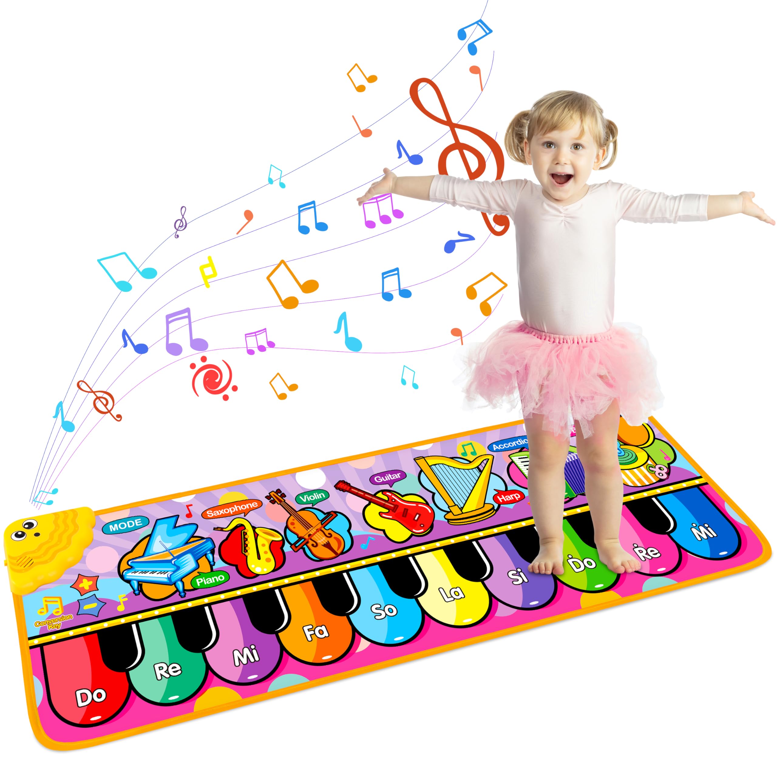 Venta Internacional - Alfombrilla Para Piano Musical Mr.tn Kids Con 25 Sonidos Musicales De 1 A 6 Años O Más