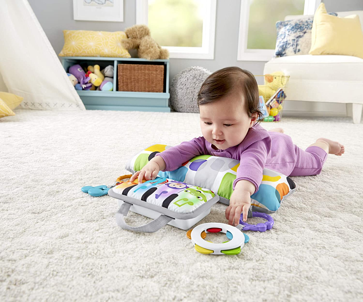 Foto 3 pulgar | Juguete Para Bebé Tummy Time Fisher-price Con Forma De Cuña Para Piano Con Forma De Minimúsico - Venta Internacional.