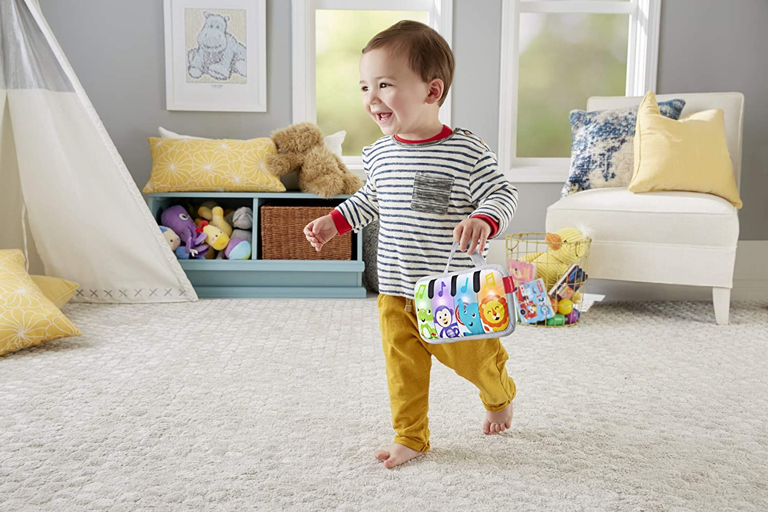 Foto 6 | Juguete Para Bebé Tummy Time Fisher-price Con Forma De Cuña Para Piano Con Forma De Minimúsico - Venta Internacional.