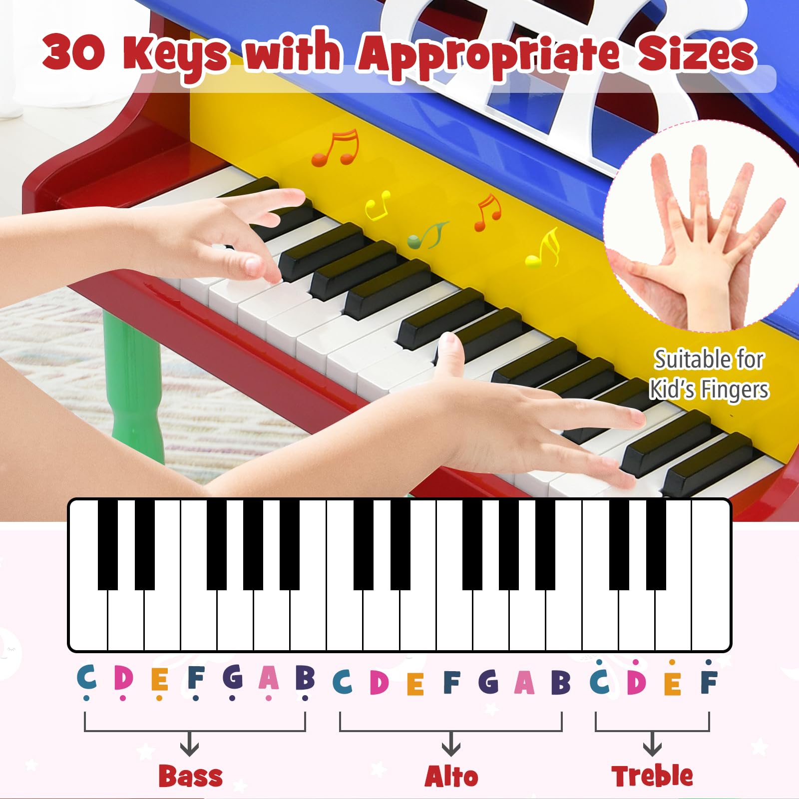 Foto 4 pulgar | Piano Musical Costzon Rojo Infantil-Venta Internacional