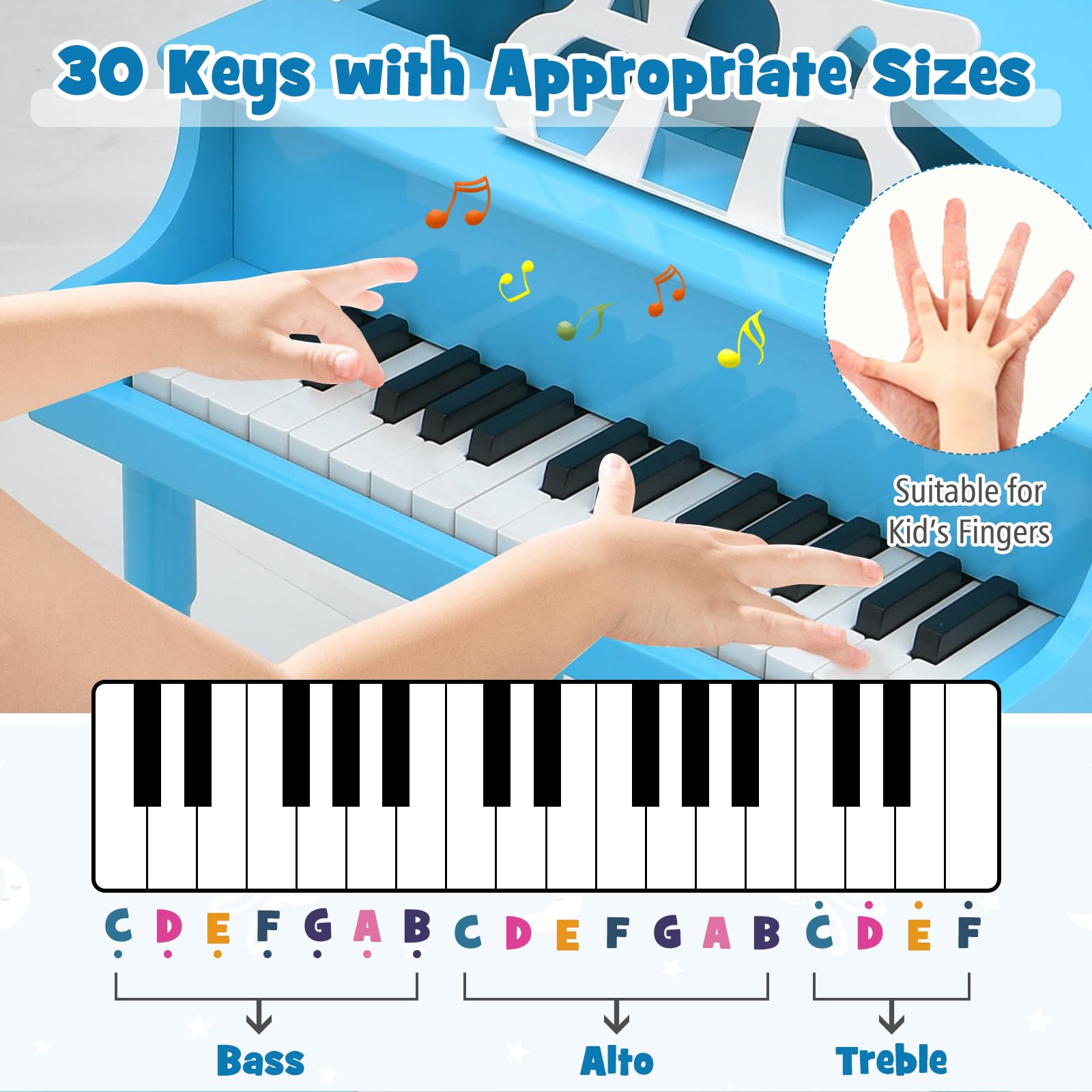 Foto 4 pulgar | Piano Musical Costzon Azul Infantil-Venta Internacional