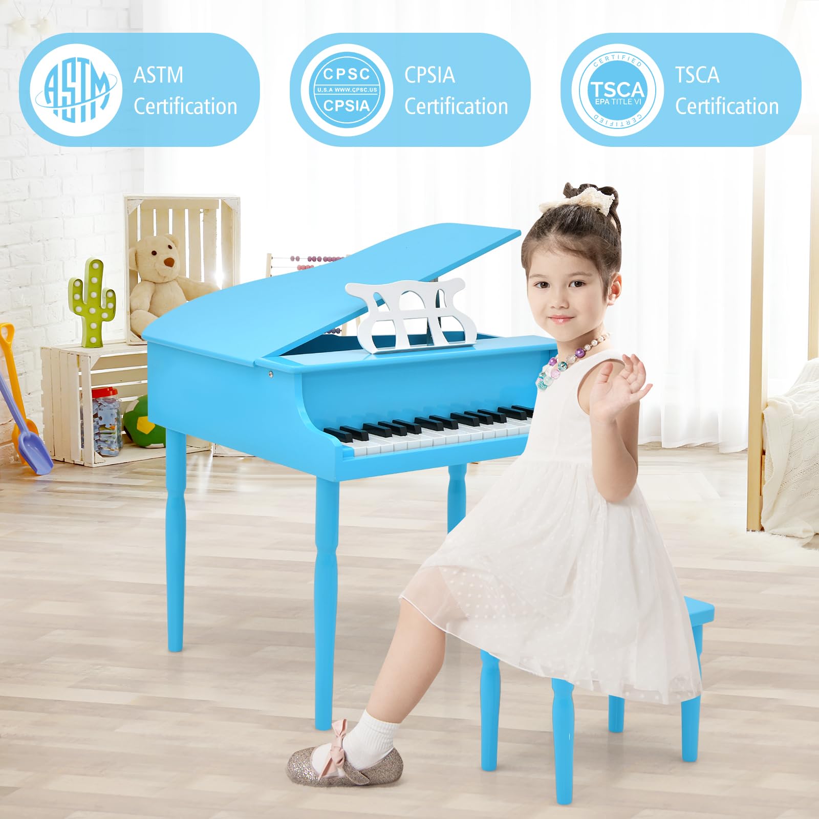 Foto 7 | Piano Musical Costzon Azul Infantil-Venta Internacional