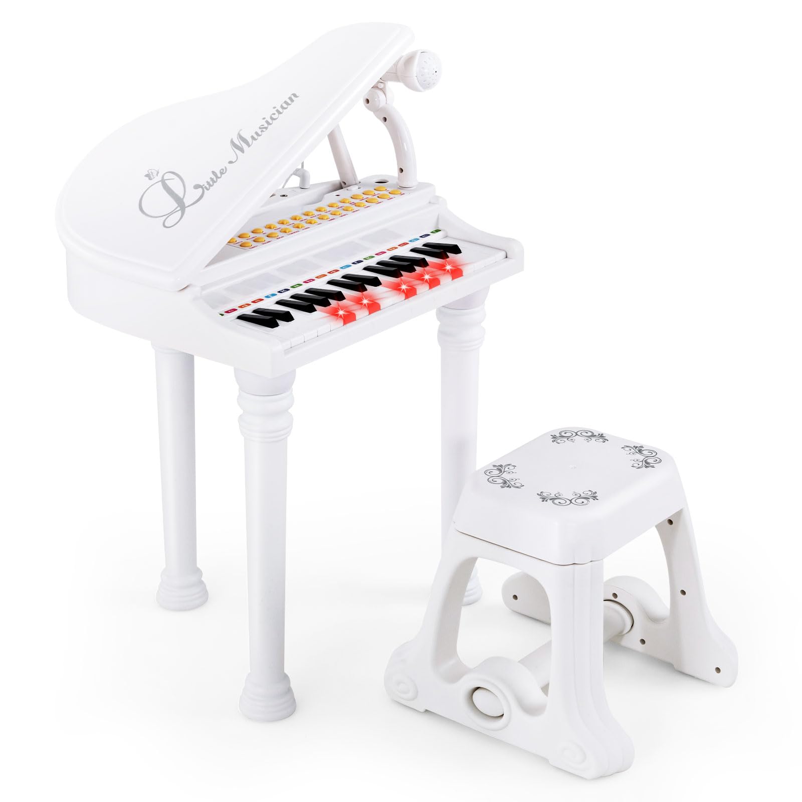 Foto 2 pulgar | Piano Musical Costzon Blanco Infantil-Venta Internacional