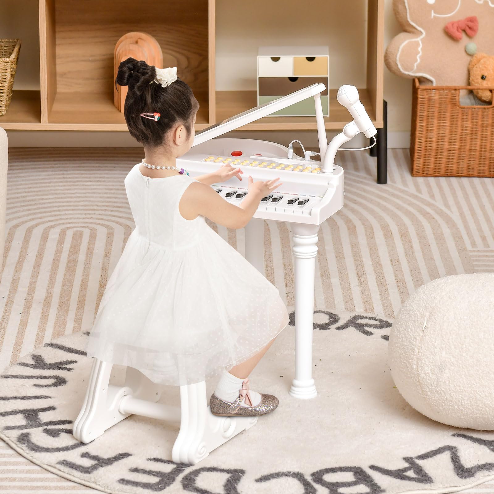 Foto 7 | Piano Musical Costzon Blanco Infantil-Venta Internacional