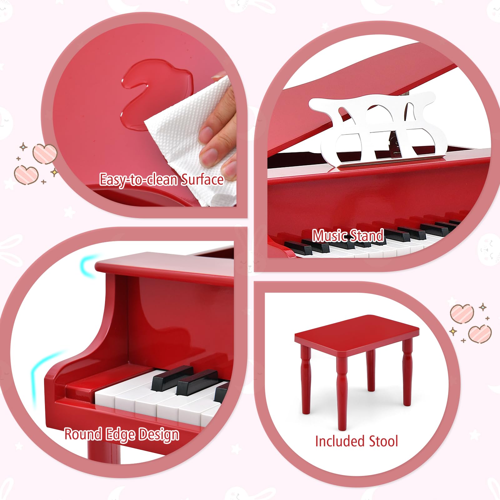 Foto 4 | Piano Musical Costzon Rojo Infantil-Venta Internacional