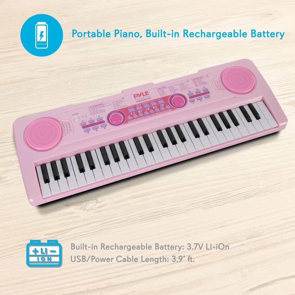 Foto 3 pulgar | Teclado Musical Eléctrico Pyle-pro 49 Teclas Para Niños Rosa - Venta Internacional.